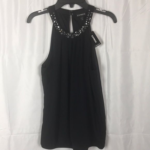 Express black Size XS tank top with sequins